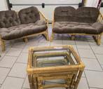 Loungeset van rotan (6 stuks), Huis en Inrichting, Overige Huis en Inrichting, Ophalen, Gebruikt