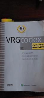 VRG Codex 2023-2024 2 privaat, economisch, gerechtelijk rech, Enlèvement ou Envoi, Comme neuf