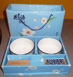 Set bols de riz pour 2 personnes avec baguettes, Overige materialen, Nieuw, Ophalen of Verzenden, Overige stijlen