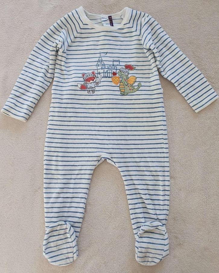 Pyjama grenouillère blanc/bleu - T86 (2ans) - Sergent Major, Kinderen en Baby's, Babykleding | Maat 86, Zo goed als nieuw, Jongetje of Meisje