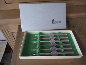 kreeftvorken-kreefthaken-SOLA-6 stuks-geschenkdoos beschikbaar voor biedingen