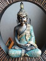 Très belle statue de bouddha en méditation sur socle, Neuf