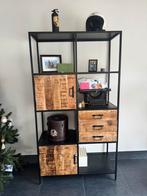 Rek Diego - Massief Mangohout/ metaal, Huis en Inrichting, Ophalen, 200 cm of meer, Zo goed als nieuw, Minder dan 150 cm