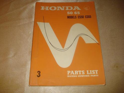 HONDA 50 65 Models CS50 - CS65 Ancien Catalogue des Pièces, Motos, Modes d'emploi & Notices d'utilisation, Honda, Enlèvement ou Envoi