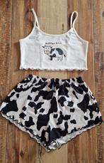 Pyjama 2 pièces motif vache, SHEIN, Ophalen of Verzenden, Gedragen, Maat 34 (XS) of kleiner