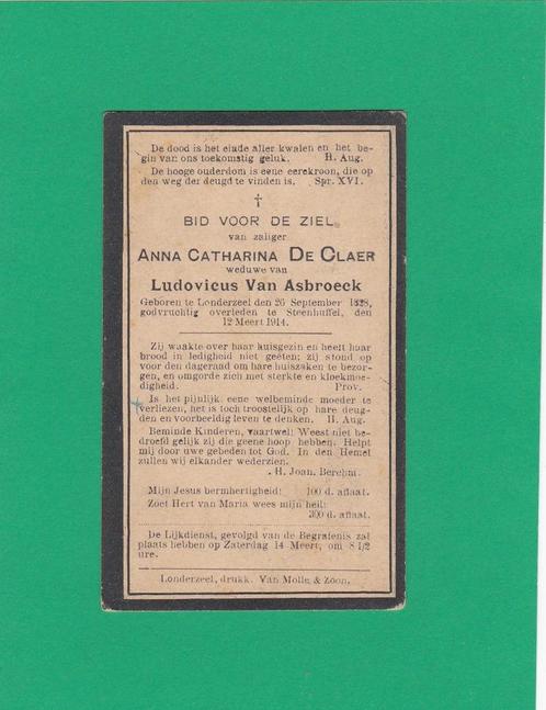 DP Anna Catharina De Claer, Collections, Images pieuses & Faire-part, Image pieuse, Envoi