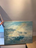 Origineel schilderij „Vakantie aan Zee” — Herman Hertogs, Ophalen of Verzenden