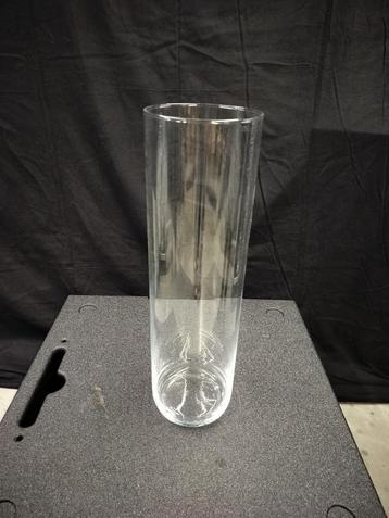 VERLAAGDE PRIJS: cilindervormig / grote ronde glazen vaas