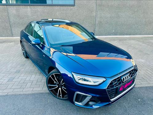 AUDI A4 S-LINE 2021 8.000 KM!!, Auto's, Audi, Bedrijf, A4, Open dak, Benzine, Berline, 5 deurs, Automaat, Blauw, Zwart, Leder