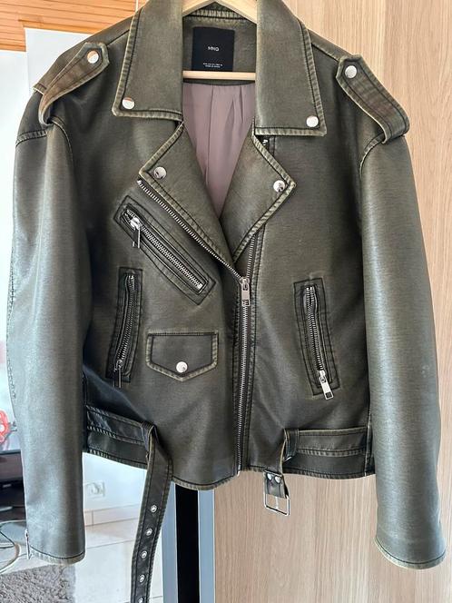 Mango Oversized Eco Leren Jas – Donkergroen (Maat M), Kleding | Dames, Jassen | Winter, Maat 38/40 (M), Ophalen of Verzenden