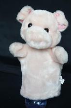 zachte handpop roze varken merk Evora, Kinderen en Baby's, Speelgoed | Knuffels en Pluche, Ophalen of Verzenden, Gebruikt, Overige typen