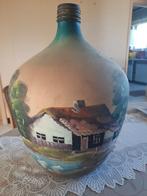beschilderde vaas, Ophalen, Zo goed als nieuw, Glas, 50 tot 75 cm