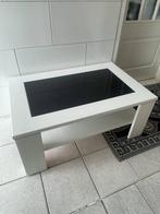 Salon tafel wit met zwarte glas in goede staat, Ophalen, Zo goed als nieuw