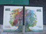 2 boeken (stripboeken?) Kunstwerk van Jacques Brel, Ophalen of Verzenden