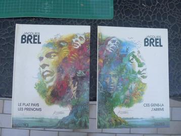 2 boeken (stripboeken?) Kunstwerk van Jacques Brel beschikbaar voor biedingen