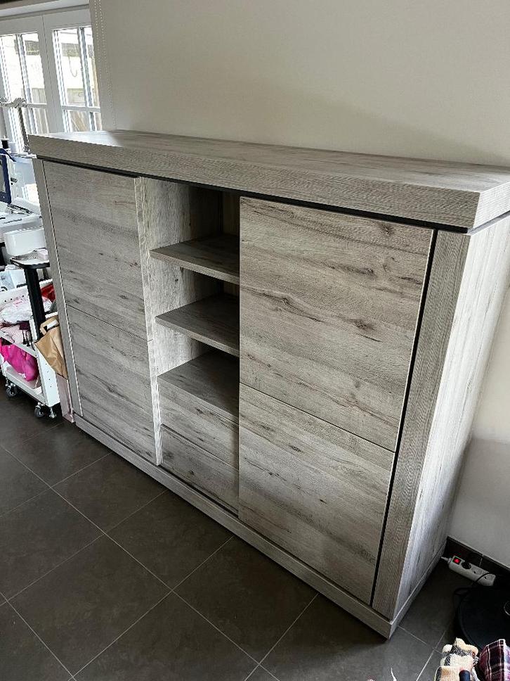 Eetkamer (tafel, dressoir, barkast, salontafel), Huis en Inrichting, Complete eetkamers, Zo goed als nieuw, 4 tot 6 stoelen, Ophalen