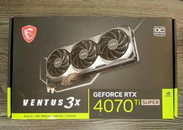 MSI RTX 4070 TI super ventus 3X 16GB OC videokaart beschikbaar voor biedingen