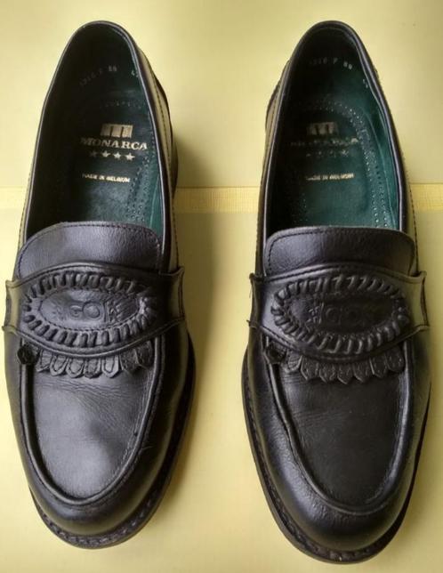 Zwarte lederen herenschoenen – merk Monarca - Maat 43, Kleding | Heren, Schoenen, Ophalen