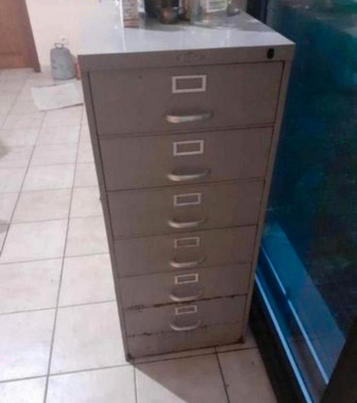 Industriële lockerkast met 6 laden op kogellagers, Huis en Inrichting, Kasten | Roldeurkasten en Archiefkasten, 100 tot 150 cm