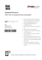 4 billets pour Plopsaland, Trois personnes ou plus, Ticket ou Carte d'accès