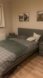 Malm bed en Vesteroy matras, Huis en Inrichting, Slaapkamer | Complete slaapkamers, Ophalen, Zo goed als nieuw, Twijfelaar, Ikea
