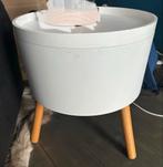 Ronde bijzet tafel - opbergvak, Huis en Inrichting, Ophalen, Gebruikt
