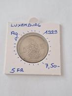 Luxemburg 5 fr 1929  AG, Timbres & Monnaies, Monnaies | Europe | Monnaies non-euro, Enlèvement ou Envoi