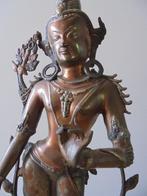 Groot bronzen koperen beeld 80 cm Boeddha, Antiek en Kunst, Ophalen of Verzenden