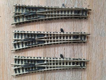 Fleischmann piccolo N schaal 3 x rechte wissel  beschikbaar voor biedingen