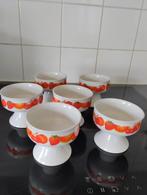 6 vintage dessertschaaltjes / kommetjes met fruit motief, Ophalen