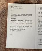 Zuster Ludwina - Bonheiden, Verzenden, Bidprentje