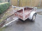 Aanhangwagen 150x100 cm enkelassig Nieuwe banden 0km, Ophalen, Gebruikt