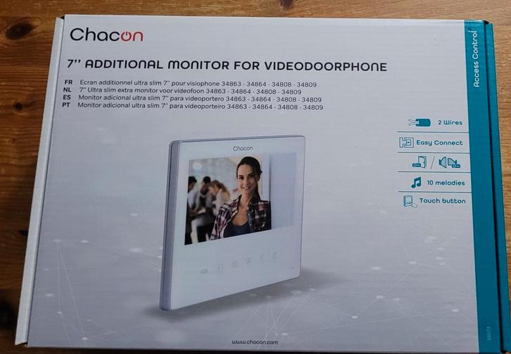 Ecran supplémentaire ultra slim 7’’ - Blanc, Maison & Meubles, Sonnettes, Enlèvement ou Envoi