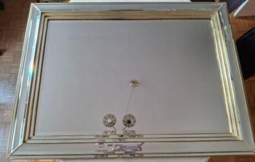 Grote spiegel met facet geslepen glas, Huis en Inrichting, Woonaccessoires | Spiegels, Ophalen, 100 tot 125 cm, Minder dan 100 cm