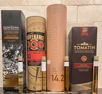 Whisky tasting samples 25ml/6cl verschillende keuzes beschikbaar voor biedingen