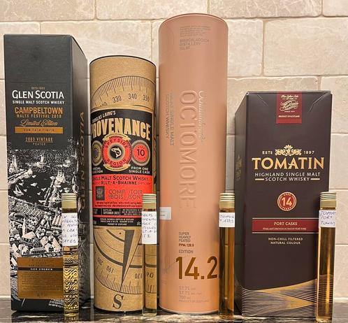 Whisky tasting samples 25ml/6cl verschillende keuzes, Verzamelen, Wijnen, Nieuw, Overige typen, Overige gebieden, Vol, Ophalen