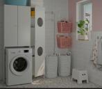 Kast voor wasmachine en 2 x opbergkast nieuw in verpakking, Antiek en Kunst, Ophalen