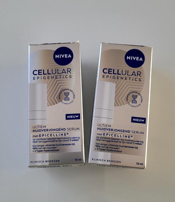 2 nivea cellular epigenetics anti-aging serum huidverjongend, Handtassen en Accessoires, Uiterlijk | Gezichtsverzorging, Nieuw