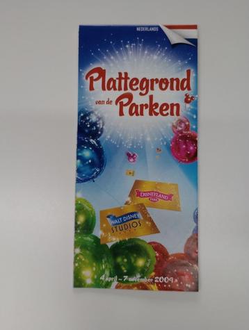 Disneyland Paris plattegrond van de parken 4 april-7nov 2009 beschikbaar voor biedingen