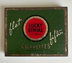 oude blikken sigaretten doos Lucky Strike WO2 WW2, Ophalen of Verzenden