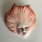 magnifique vase mural vintage signé - masque, Moins de 50 cm, Enlèvement ou Envoi, Autres couleurs, Poterie ou Porcelaine