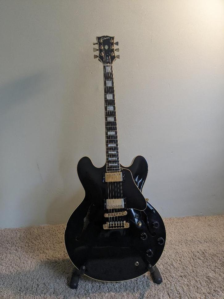 Gibson ES-347 S (1987) - Ebony, Muziek en Instrumenten, Snaarinstrumenten | Gitaren | Elektrisch, Gebruikt, Semi-solid body, Gibson