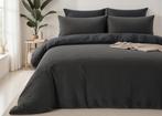 NIEUWE antracietgrijze fleece dekbedovertrek 240 op 200/220, Dekbedovertrek, Ophalen of Verzenden, Grijs, Nieuw