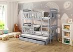 Nieuw Stapelbed GABI 160, 180, 200 Matrass grijs witte kleur, Verzenden, Nieuw, Stapelbed