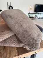 Kussen 2stuks en plaid Vintage bruin, Ophalen, Zo goed als nieuw