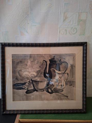 Aquarel door André Bulthé beschikbaar voor biedingen