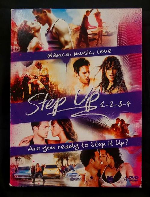 Coffret 4x DVD Step Up 1 à 4 - Dance Music Love, CD & DVD, DVD | Autres DVD, Utilisé, Coffret, Enlèvement ou Envoi