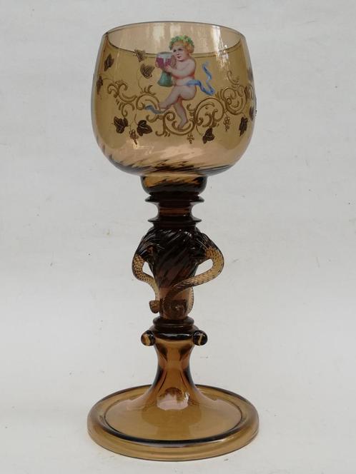 Beau verre à vin - Allemagne - Historismus - 2e moitié du 19, Antiquités & Art, Curiosités & Brocante, Enlèvement ou Envoi