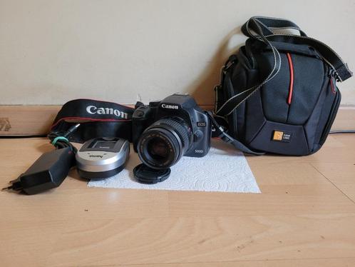 Appareil photo numérique reflex Canon EOS 500D + Objectif, Audio, Tv en Foto, Fotocamera's Digitaal, Gebruikt, Spiegelreflex, Canon