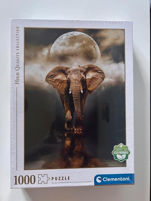 Clementoni high quality puzzle olifant 1000 stukjes, Hobby en Vrije tijd, Denksport en Puzzels, Nieuw, Legpuzzel, 500 t/m 1500 stukjes